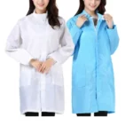 Áo blouse phòng sạch tay dài cổ trụ