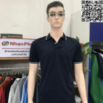 Áo thun cá sấu poly màu xanh đen